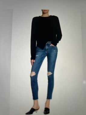 NWT Joe's Jeans Dark Blue Distressed Skinny Ankle Jeans